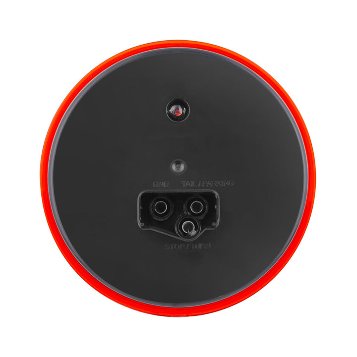 3 LED 4" Round Light (Stop, Turn, &amp; Tail)-Red LED/Red Lens