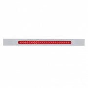 Chrome Top Mud Flap Plate With 23 SMD LED Light Bar & Bezel - Red LED/Red Lens (Each)