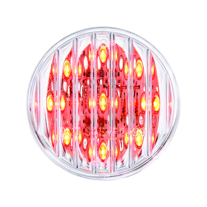 9 LED 2" Round Clearance Marker Red LED/Clear Lens United Pacific 38363