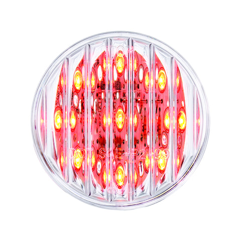 9 LED 2" Round Light (Clearance/Marker) - Red LED/Clear Lens