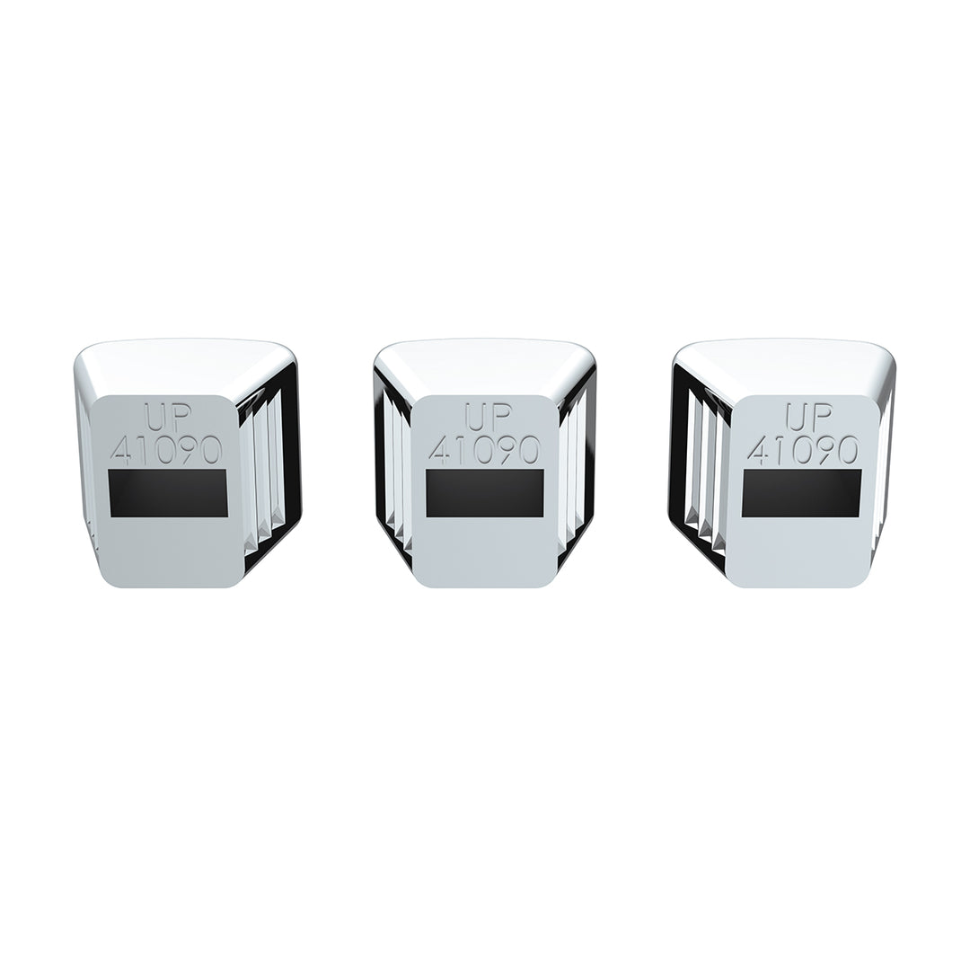 Chrome Plastic A/C &amp; Heater Slider Control Knob For Kenworth/Freightliner - Plain (Card Of 3)