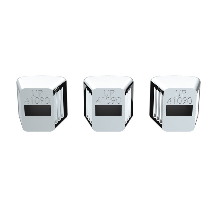 Chrome Plastic A/C &amp; Heater Slider Control Knob For Kenworth/Freightliner - Plain (Card Of 3)