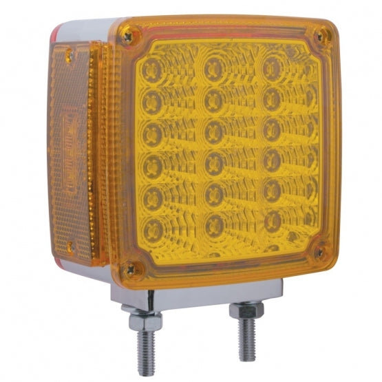 39 LED Reflector Double Face Turn Signal Light (Passenger) - Amber &amp; Red LED/Amber &amp; Red Lens