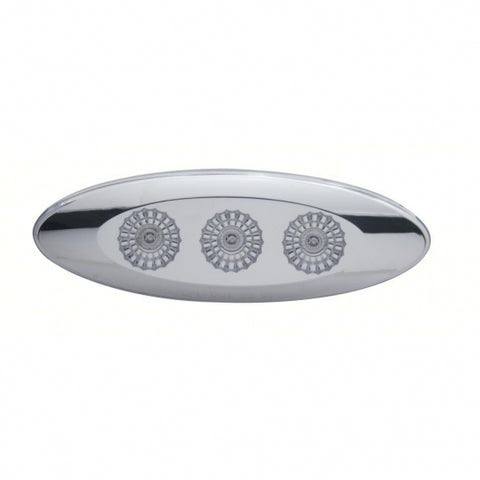 3 LED Slim Profile Reflector Light (Clearance/Marker) - Amber LED/Clear Lens