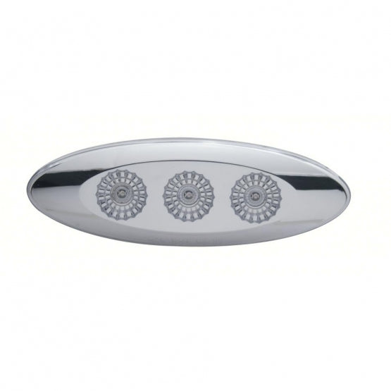 3 LED Slim Profile Reflector Light (Clearance/Marker) - Amber LED/Clear Lens