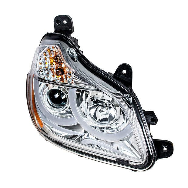 Chrome Projection Headlight With LED Position Light For 2013-2021 Kenworth T680 - Passenger
