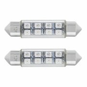 8 SMD High Power Micro LED 211-2 Dome Light Bulb - Blue (2-Pack)