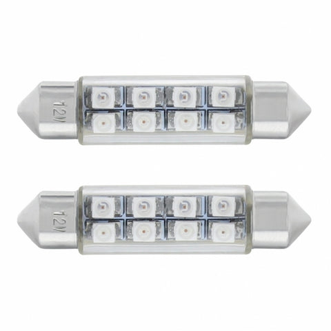 8 SMD High Power Micro LED 211-2 Dome Light Bulb - Blue (2-Pack)
