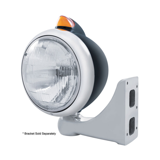 Black Guide 682-C Headlight H6024 & Original Style LED Signal - Amber Lens