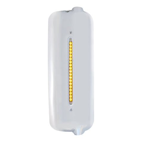 Mirror Cover With 19 Amber LED 12" Reflector Light Bar For Pre-2005 FL Century- Passenger -Clear Lens