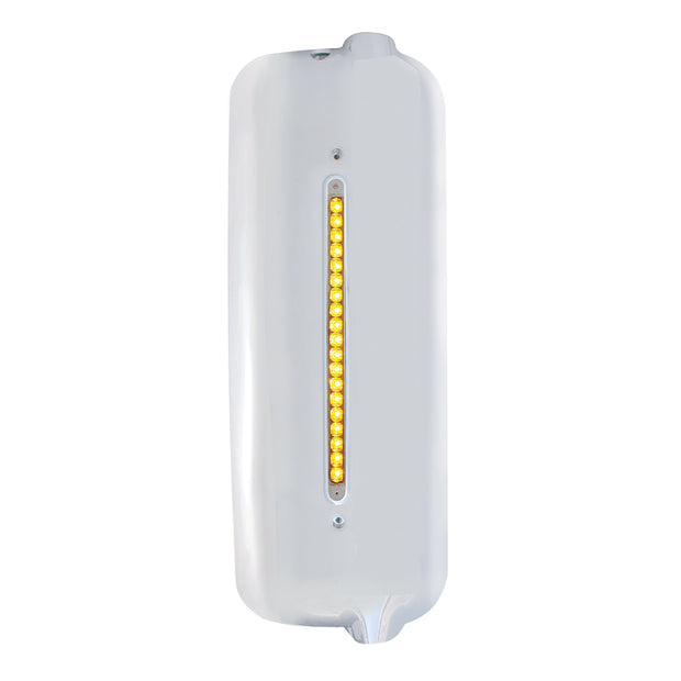 Mirror Cover With 19 Amber LED 12" Reflector Light Bar For Pre-2005 FL Century- Passenger -Clear Lens