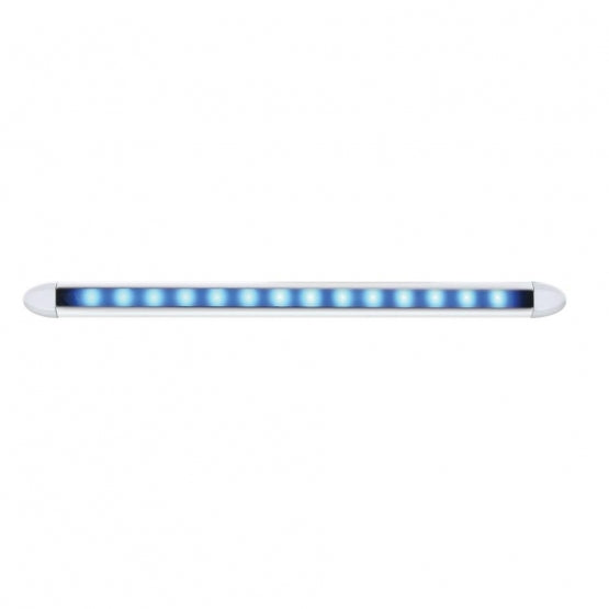 14 LED 6" Slim Light Bar - Blue LED/Clear Lens