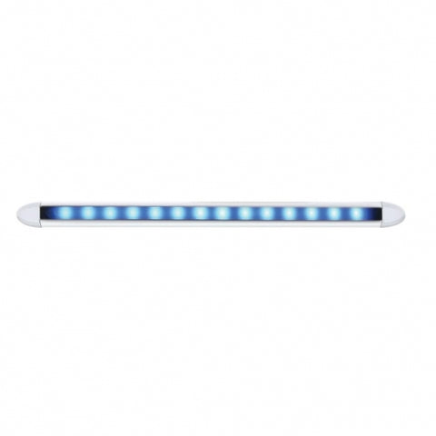 14 LED 6" Slim Light Bar - Blue LED/Clear Lens