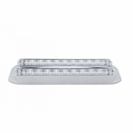 Dual 10 LED 6-1/2" Light Bars (Stop, Turn &amp; Tail) - Red LED/Clear Lens