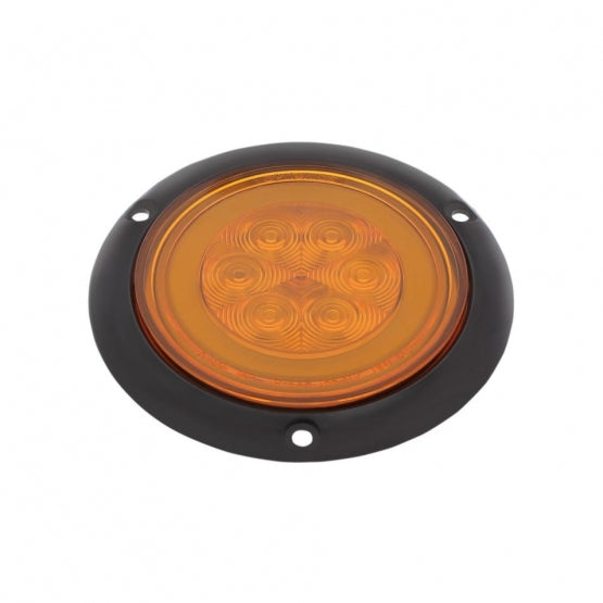 21 LED 4" Flange Mount GloLight (Turn Signal) - Amber LED/Amber Lens