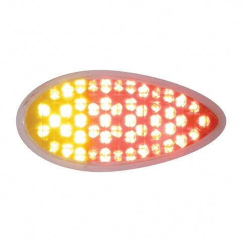 51 LED Duo Auxiliary/Utility Light - Red/Amber LED With Clear Lens