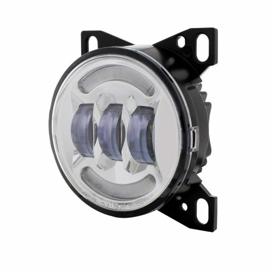 18 LED Fog Light With LED Light Bar For Peterbilt 579 (2012-2021) &amp; Kenworth T660 (2007-2017)-Chrome