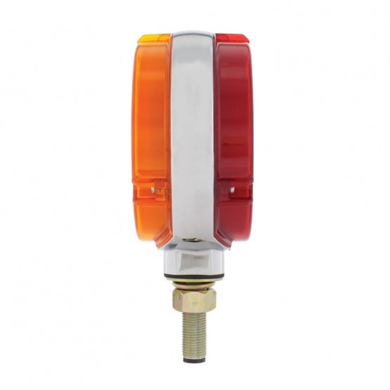 54 LED Single Stud Double Face GloLight (Turn Signal) - Amber &amp; Red LED/Amber &amp; Red Lens