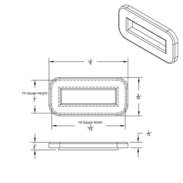 Chrome Plastic Toggle Switch Label Cover Without Visor For 2002+ Peterbilt (Card Of 6)
