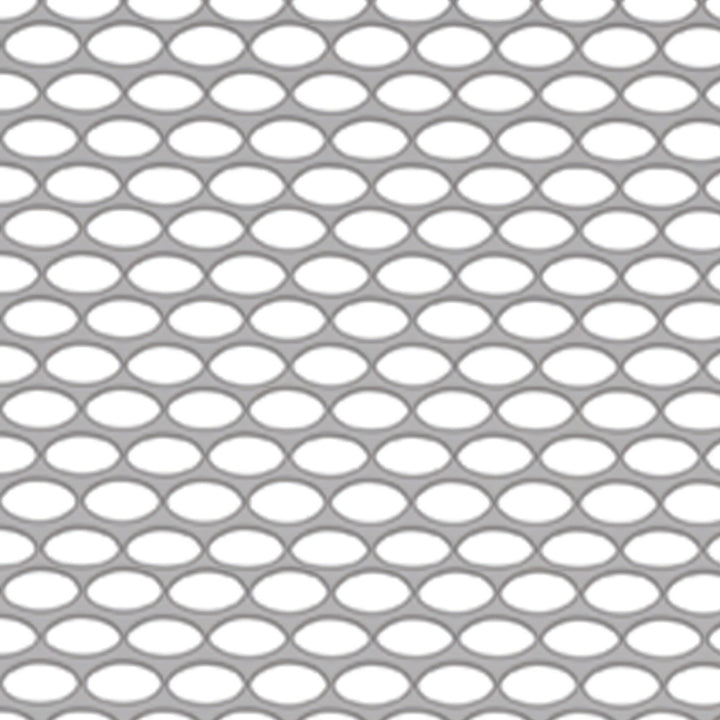 304 Stainless Grille Mesh For Peterbilt 379 With Short Hood - Alternating Oval Holes