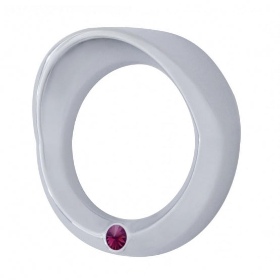 Signature Series Small Gauge Bezel With Visor For 2006+ Peterbilt - Purple Crystal