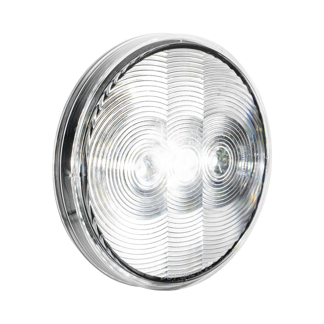 6 LED 4" Round Light (Back-Up)-White LED/Clear Lens