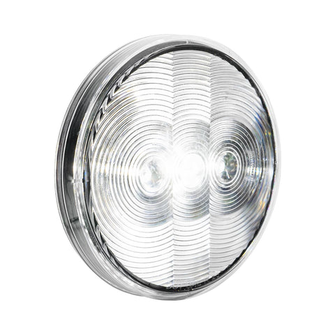 6 LED 4" Round Light (Back-Up)-White LED/Clear Lens