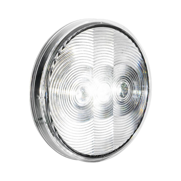 6 LED 4" Round Light (Back-Up)-White LED/Clear Lens