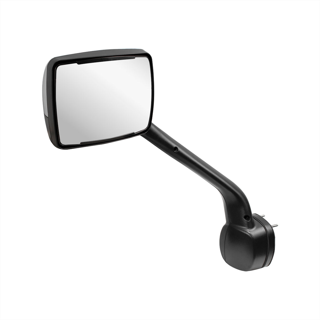 Chrome Hood Mirror Assembly W/ Sequential LED Turn Signal For 2013-2021 Kenworth T680 &amp; Peterbilt 579 - Driver