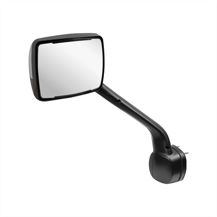 Chrome Hood Mirror Assembly W/ Sequential LED Turn Signal For 2013-2021 Kenworth T680 &amp; Peterbilt 579 - Driver