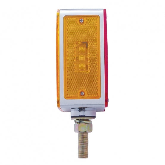 45 LED Single Stud Double Face Turn Signal Light (Driver) - Amber &amp; Red LED/Amber &amp; Red Lens