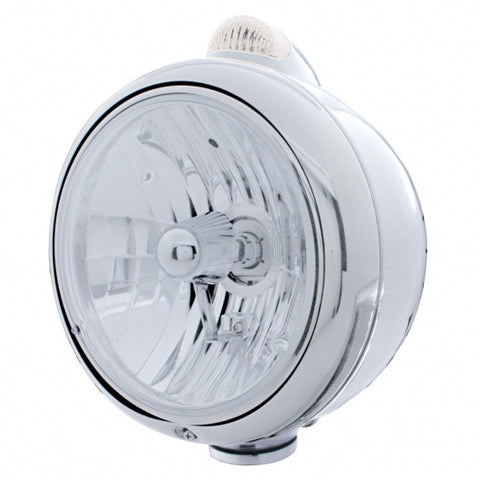 Chrome Guide 682-C Headlight Crystal H4 & Dual Mode LED Signal - Clear Lens