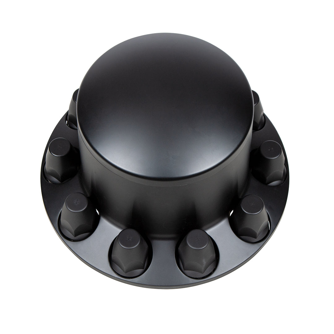 Dome Rear Axle Cover With 33mm Standard Thread-On Nut Covers - Matte Black