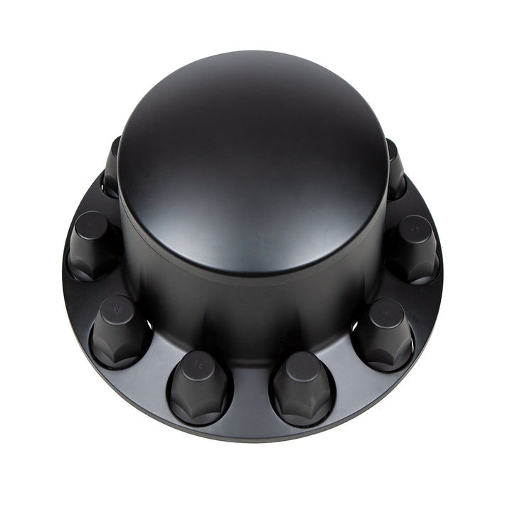 Dome Rear Axle Cover With 33mm Standard Thread-On Nut Covers - Matte Black