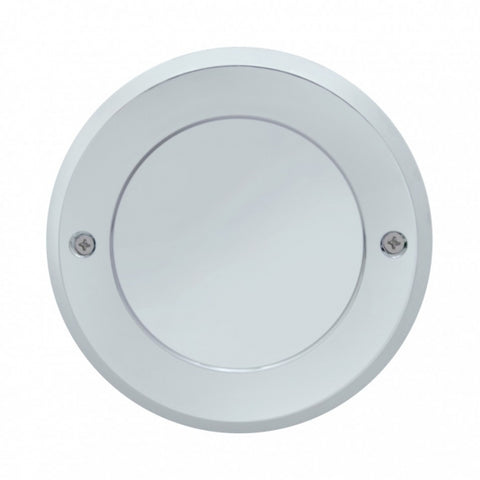 Chrome Plastic 2-1/2" Light Bezel With Mirror Lens