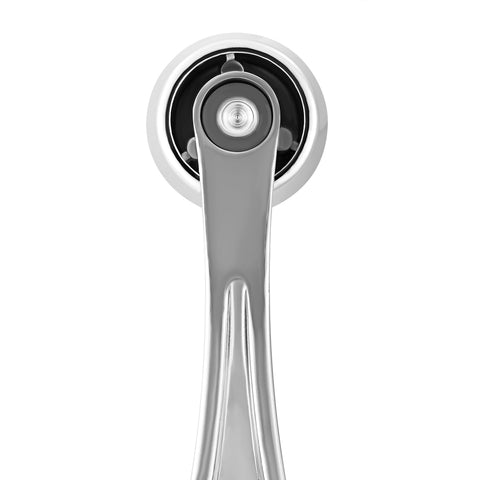 Chrome Die-Cast Window Crank With 16-Spline 7/16” OD Adapter - Red Crystal