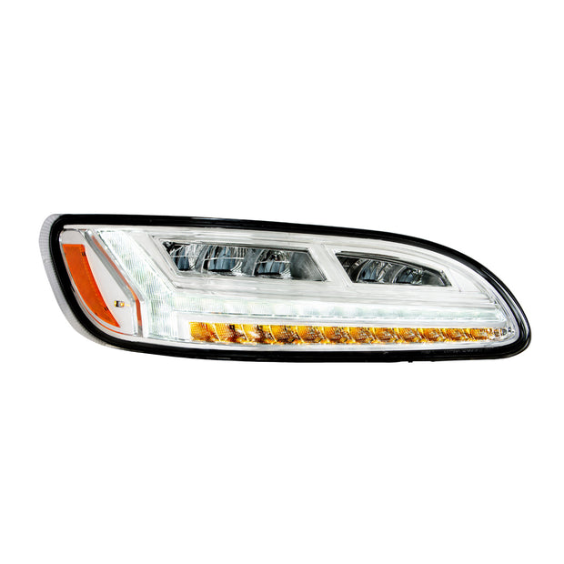 Chrome 6 LED Headlight For Peterbilt 386 (2006-2016) & 387 (2000-2011)- Passenger