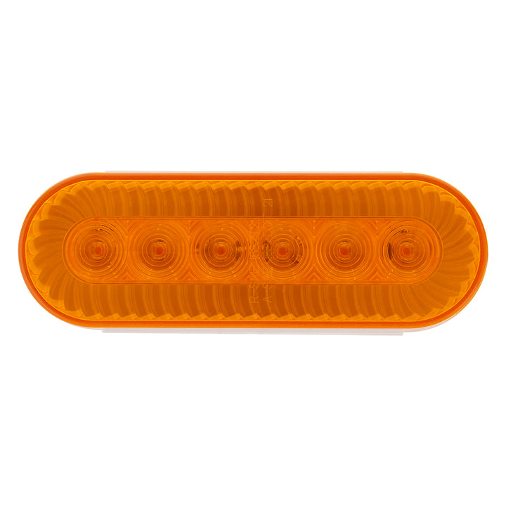 20 LED 6" Oval Turbine Light (Turn Signal) - Amber LED/Amber Lens