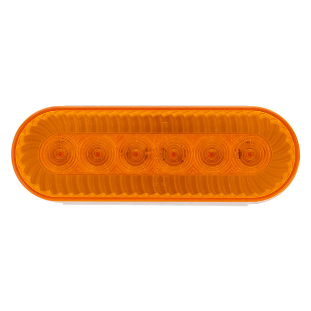 20 LED 6" Oval Turbine Light (Turn Signal) - Amber LED/Amber Lens