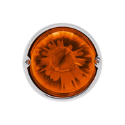 Star-Burst Glass Watermelon Light Flush Mount Kit-Amber LED/Dark Amber Lens