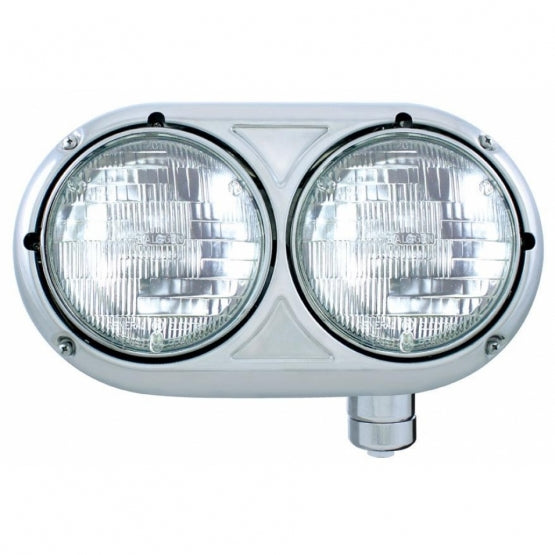 Headlight Assembly With Halogen Bulbs &amp; 304 SS Housing For Peterbilt 359 - Passenger