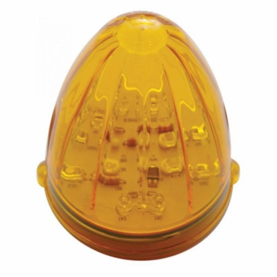 Fog Light Cover With 19 LED Watermelon Light &amp; Visor For 2007-17 KW T660 (Passenger) - Amber LED/ Amber Lens