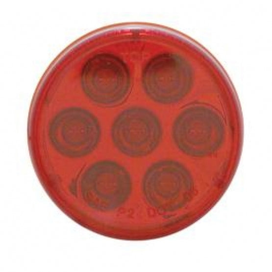 7 LED 2" Round Light (Clearance/Marker) - Red LED/Red Lens