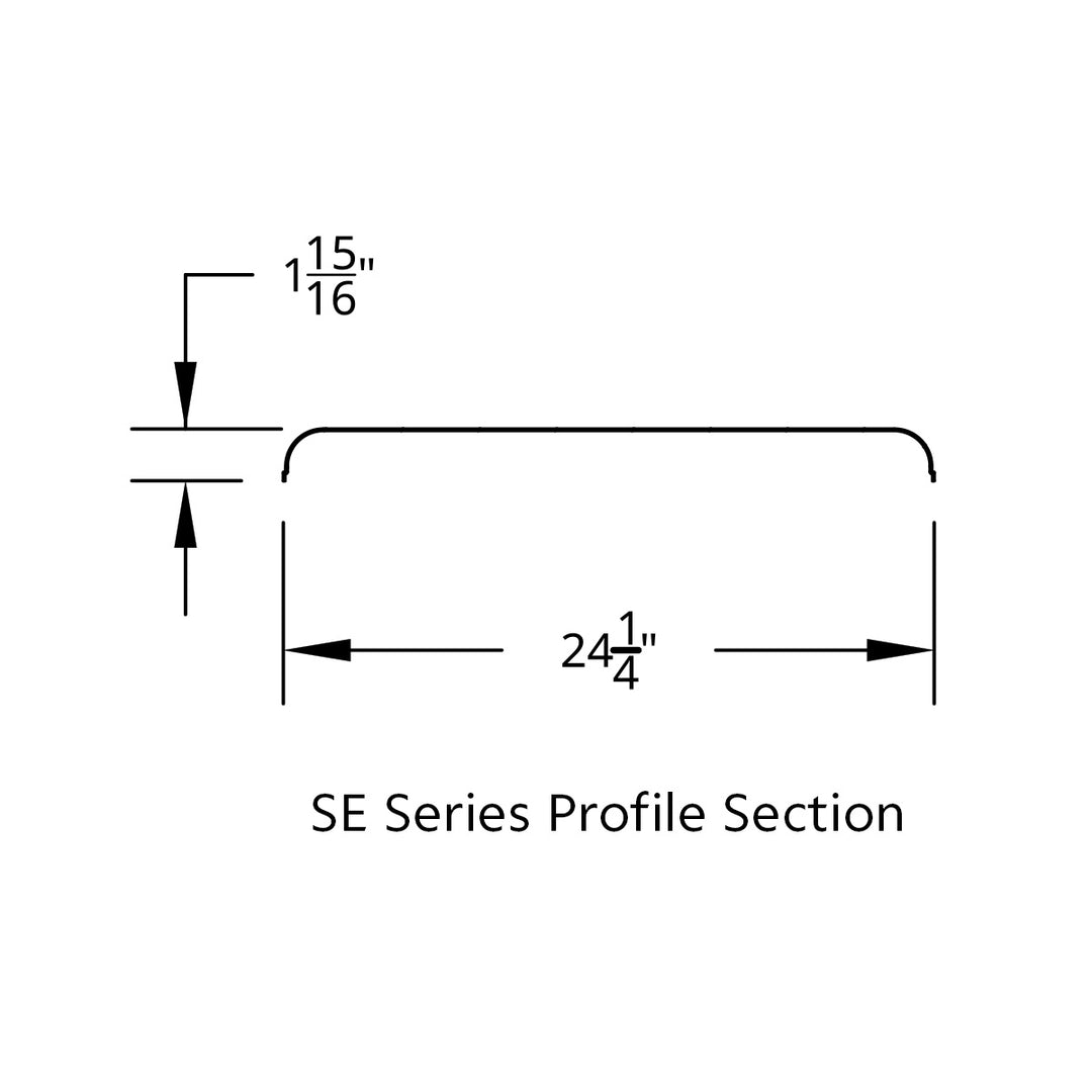 66" 430 Stainless Steel (16ga) Smooth Half Fender - SE Series (Pair)