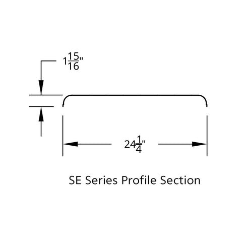 66" 430 Stainless Steel (16ga) Smooth Half Fender - SE Series (Pair)