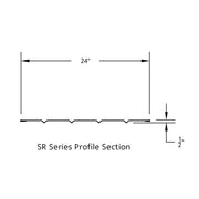 126" 430 Stainless Steel (18ga) Beaded Edge Ribbed Full Fender  54" Spread - SR Series (Pair)