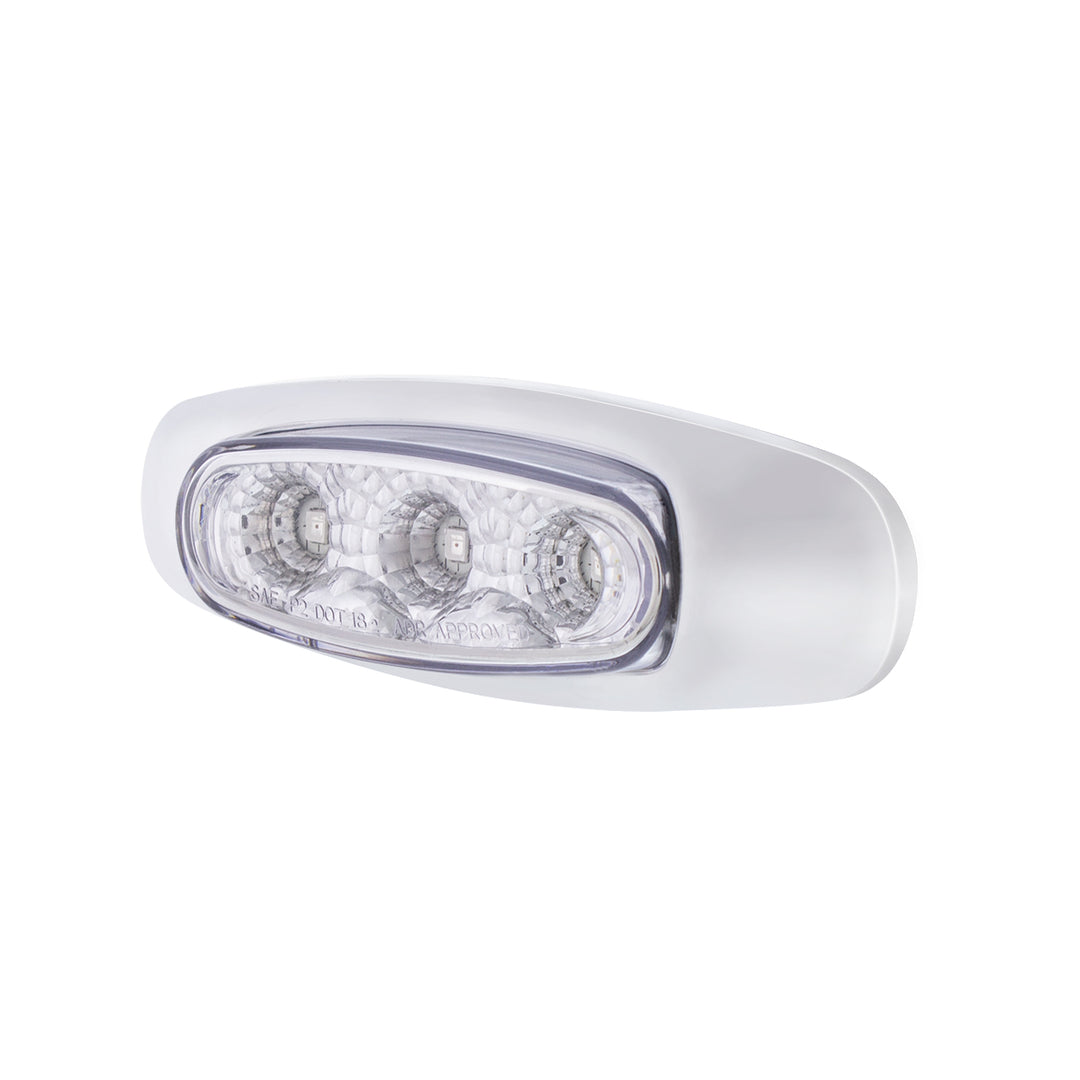 5 LED Reflector Light (Auxiliary/Utility) With Side Ditch Light -Red LED/Clear Lens (Card)
