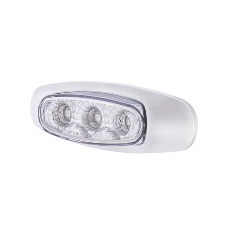 5 LED Reflector Light (Auxiliary/Utility) With Side Ditch Light -Red LED/Clear Lens (Card)