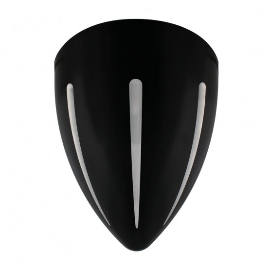 Black "BILLET" Style Groove Headlight Housing With Visor