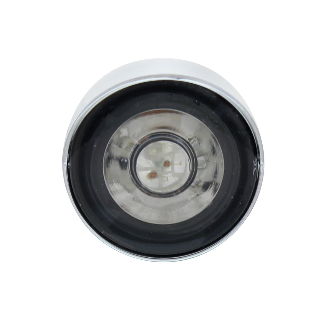 3 LED 1" Dual Function Auxiliary/Utility Light With Visor - Amber LED/Clear Lens